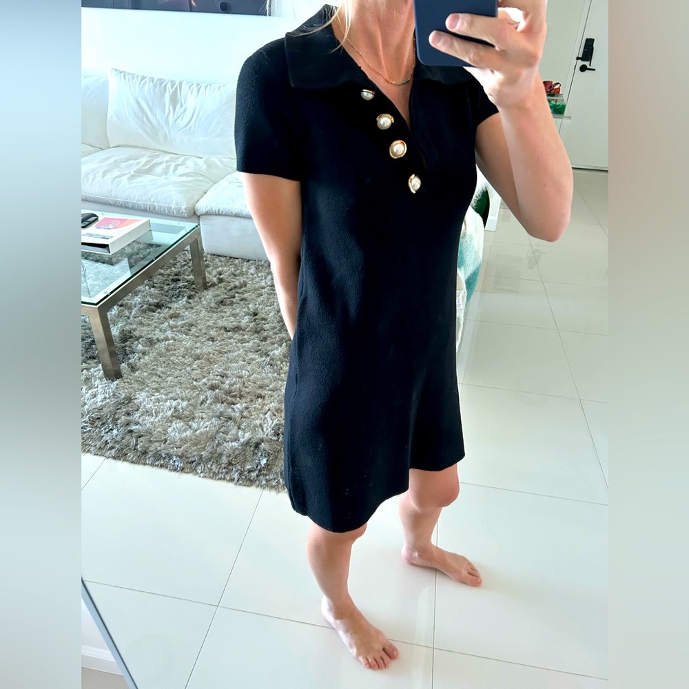 Zara Knit Dress with Pearl Detail
